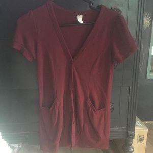 Short sleeved cardigan